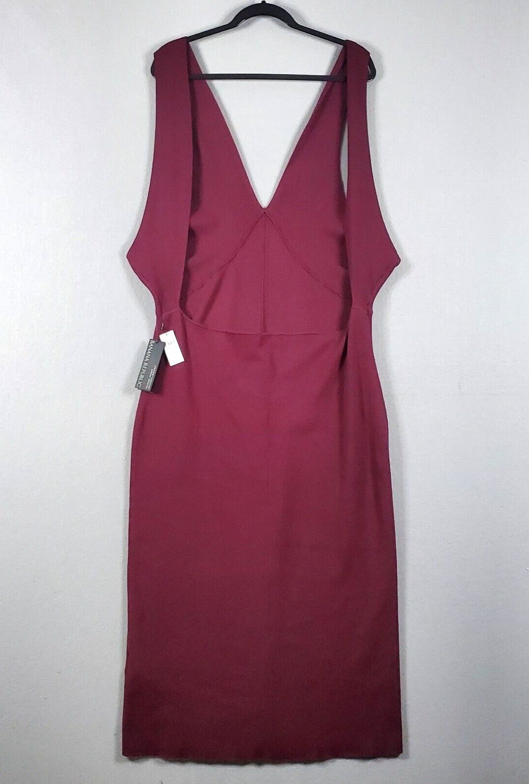 NWT Banana Republic Solid Maroon Lenzing Ecovero Splash Sweater Dress Womens XXL