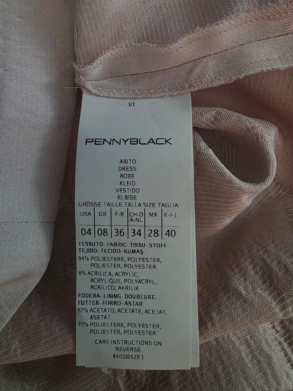 PennyBlack Jacquard A-Line Dress Mini blush pink floral Size XS