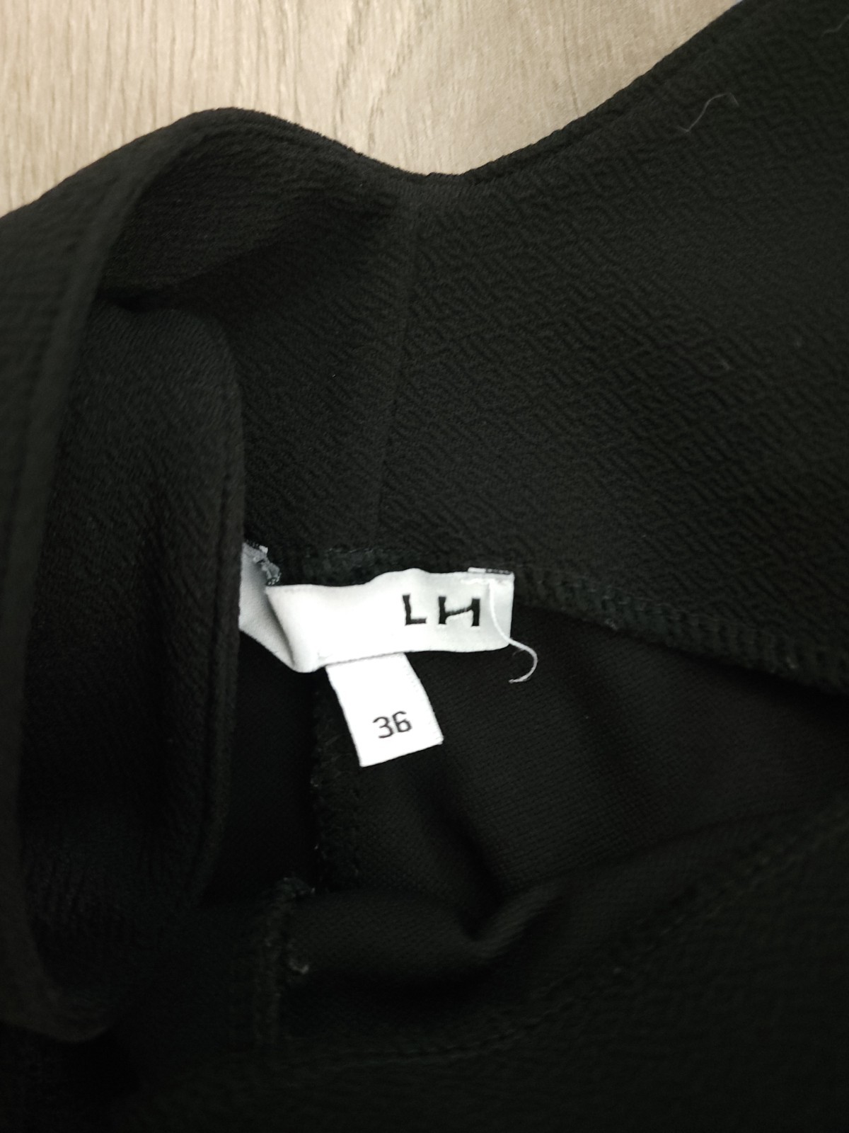 LH Womens Mini Black Dress | Elegant | Modern | Minimalist – Size 36