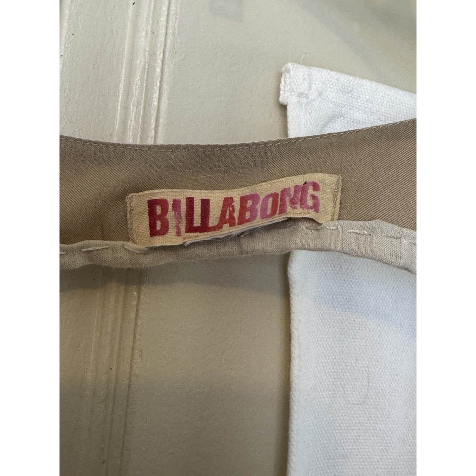 Billabong Sleeveless Mini Dress Beige Embroidered Cutout Casual Summer