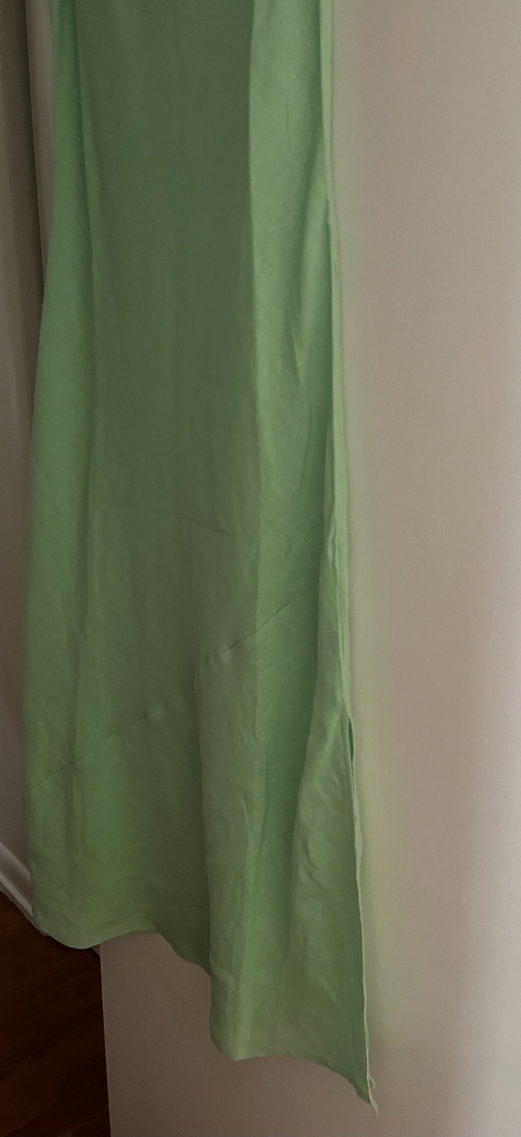 NWT J Crew Mint Green Linen Sleeveless Keyhole Back Maxi Summer Shift Dress
