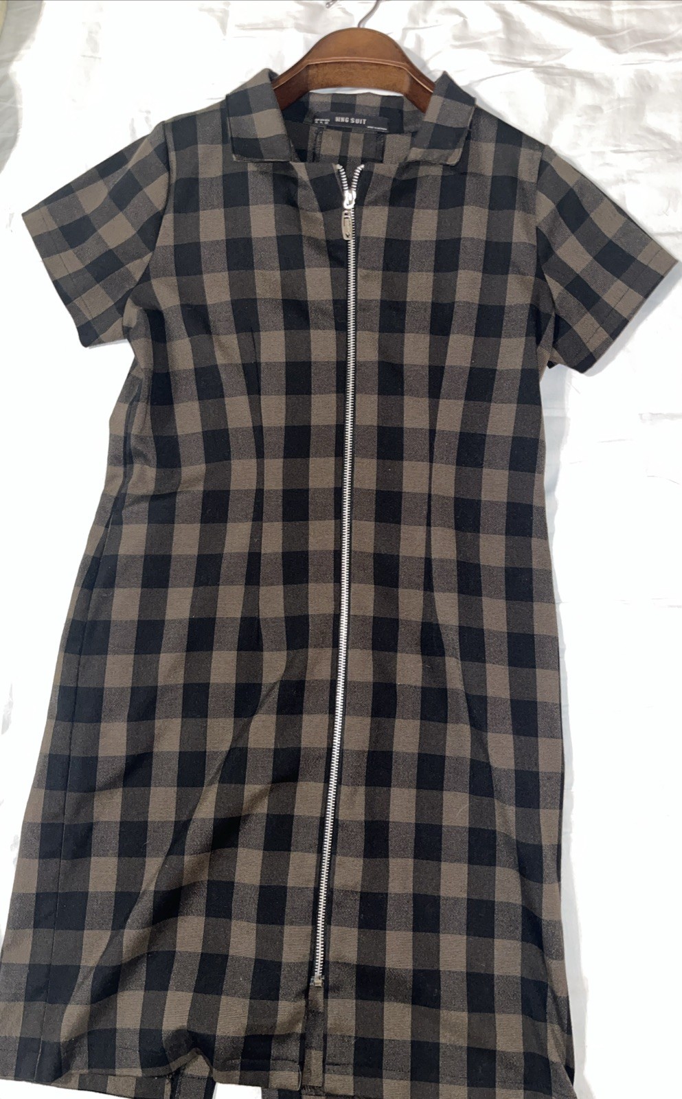 MNG by Mango gray & Black Sheath Dress XL Career Office Business Professional