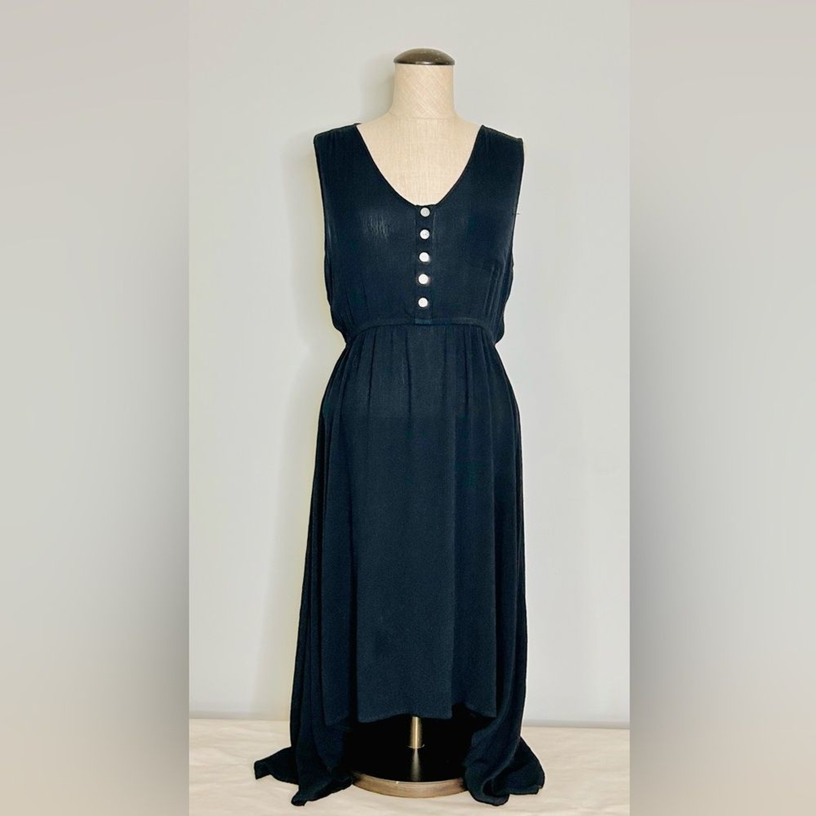 Cotton On 100% Viscose Black High-Low Midi size Small