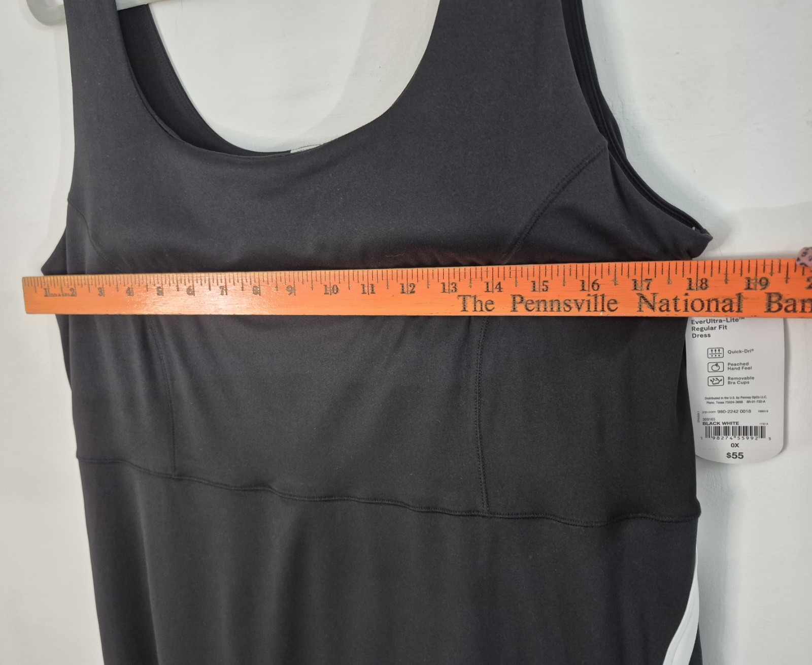 NWT Xersion Womens EverUltra-Lite Regular Fit Dress Size 0X Black/White MSRP $55