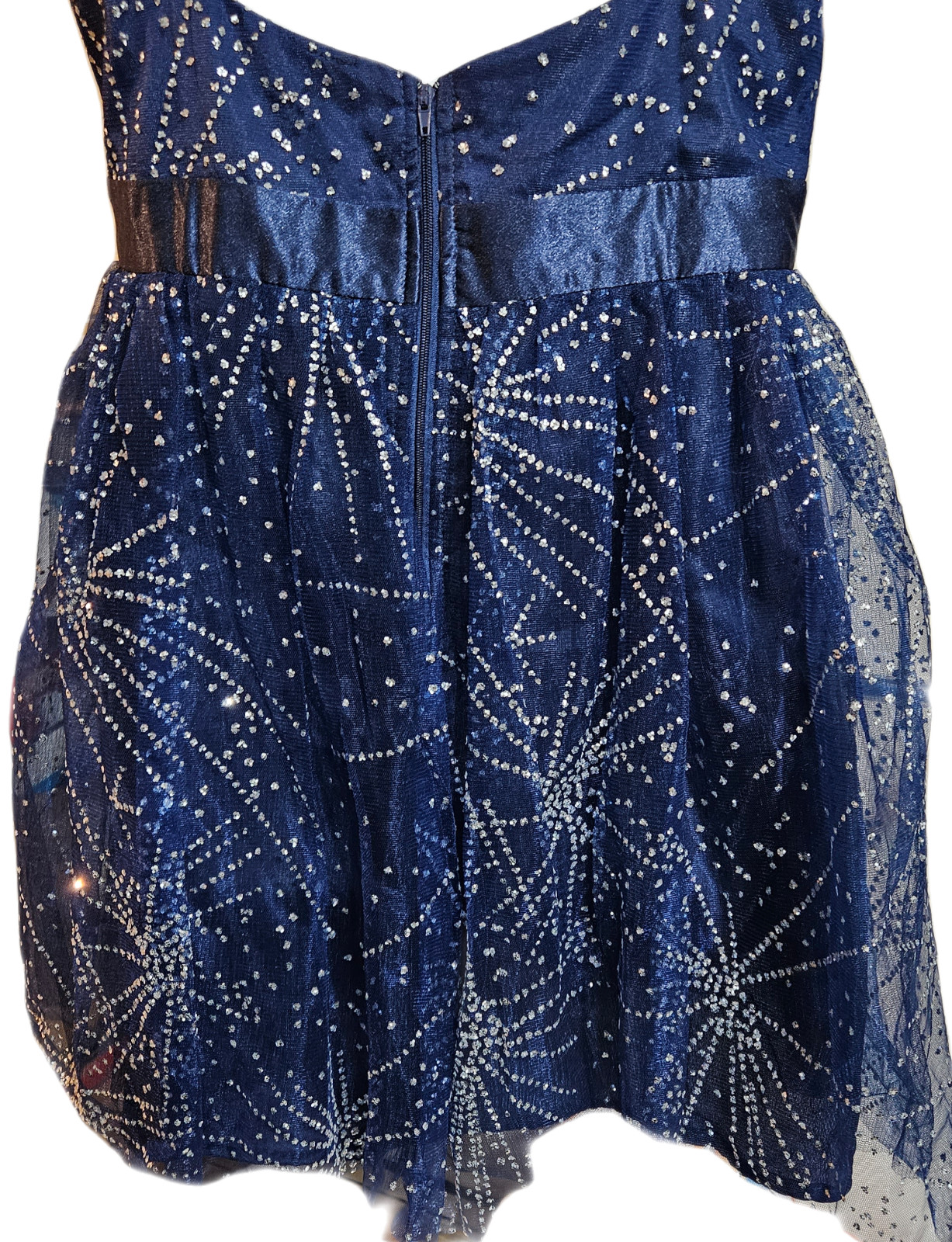 WINDSOR Strappy Sparkly Blue Mini Dress Formal Size Large
