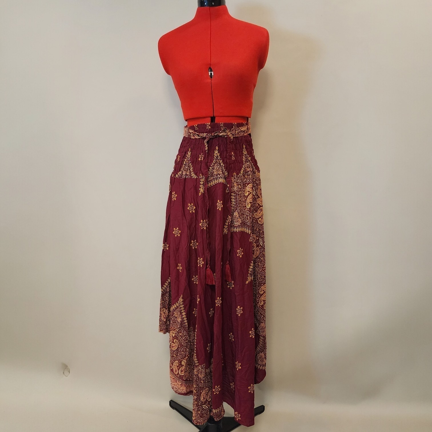 ​Lanna Clothes Design 2-in-1 Convertible Maxi Skirt Strapless Dress Boho L/XL