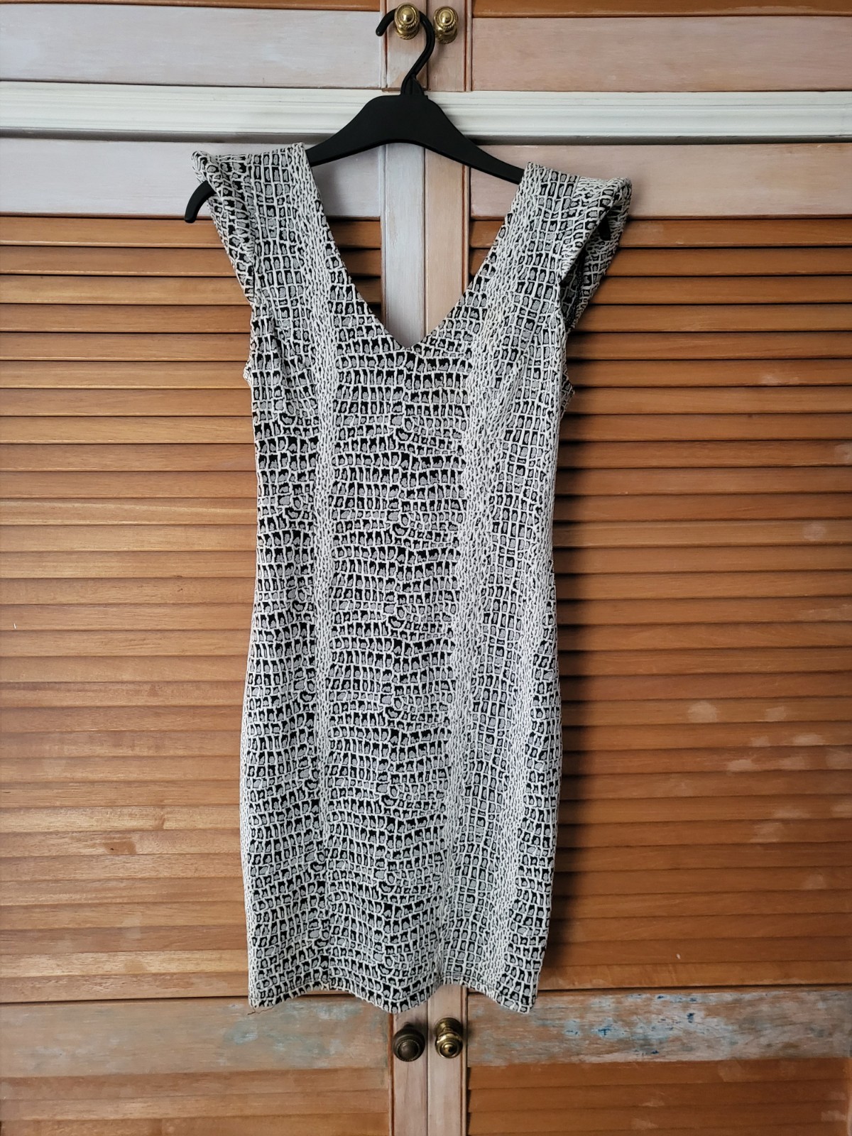 Miss Selfridge Crocodile Print Party Mini Bodycon Dress Size 8 snake skin summer