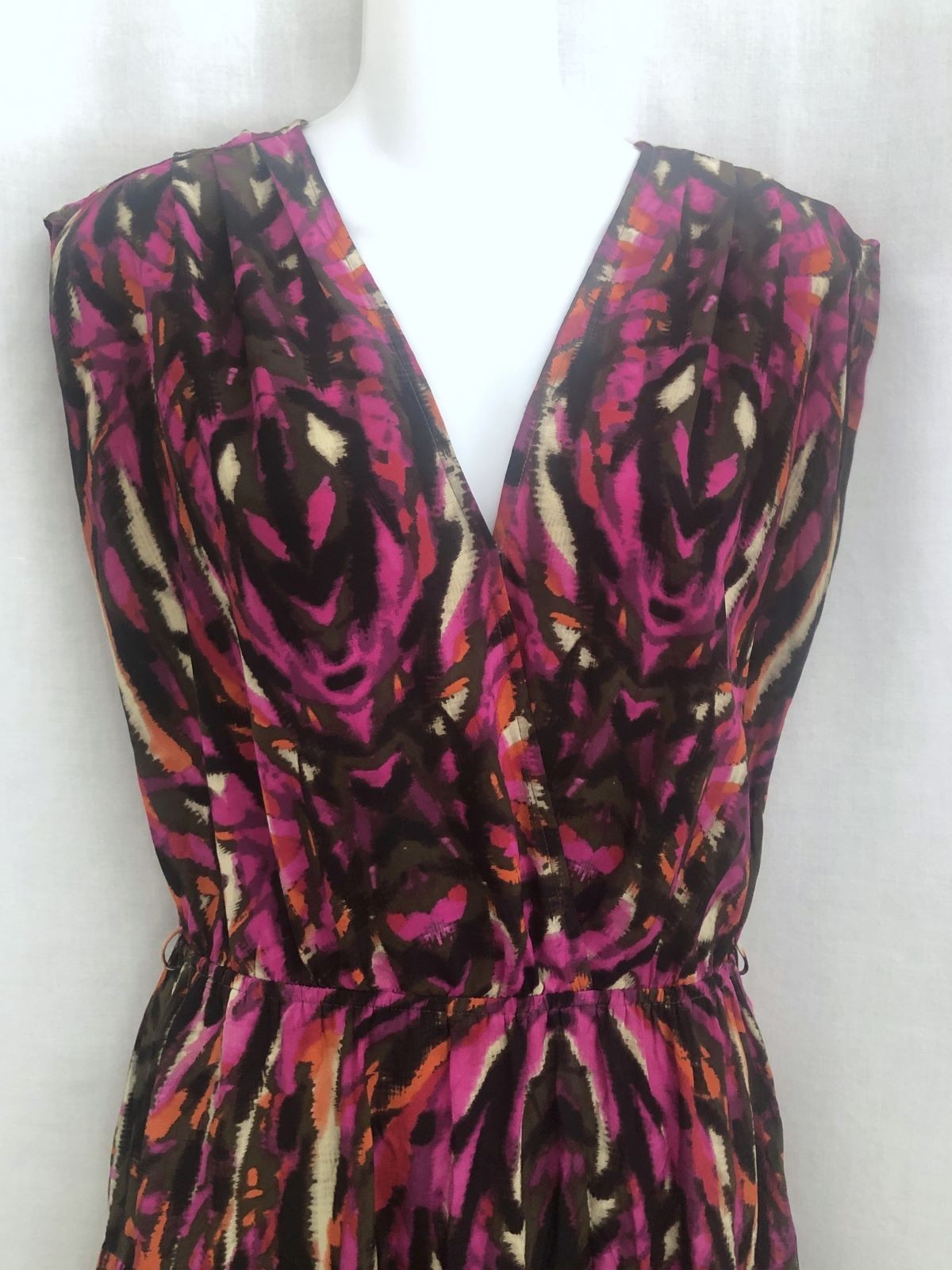 Presley Skye Silk Tiered High-Low Hem Dress Size Medium