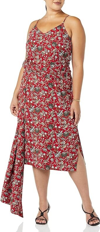 Making the Cut S3 Ep5 Floral Sash Wrapped Midi Dress Jeanette Inspired XL, NWT