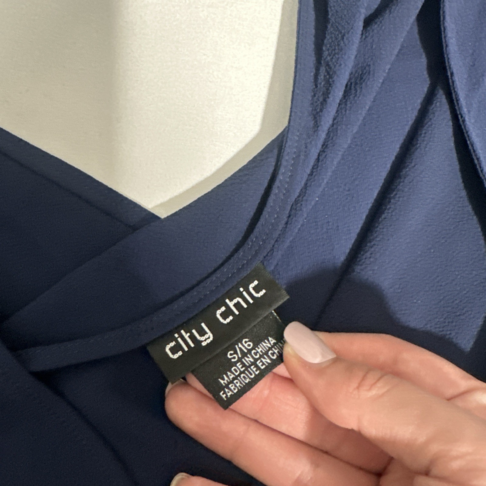 NEW City Chic [ PLUS 16 ] Classic Wrap Style Dress in Navy Blue #U1708