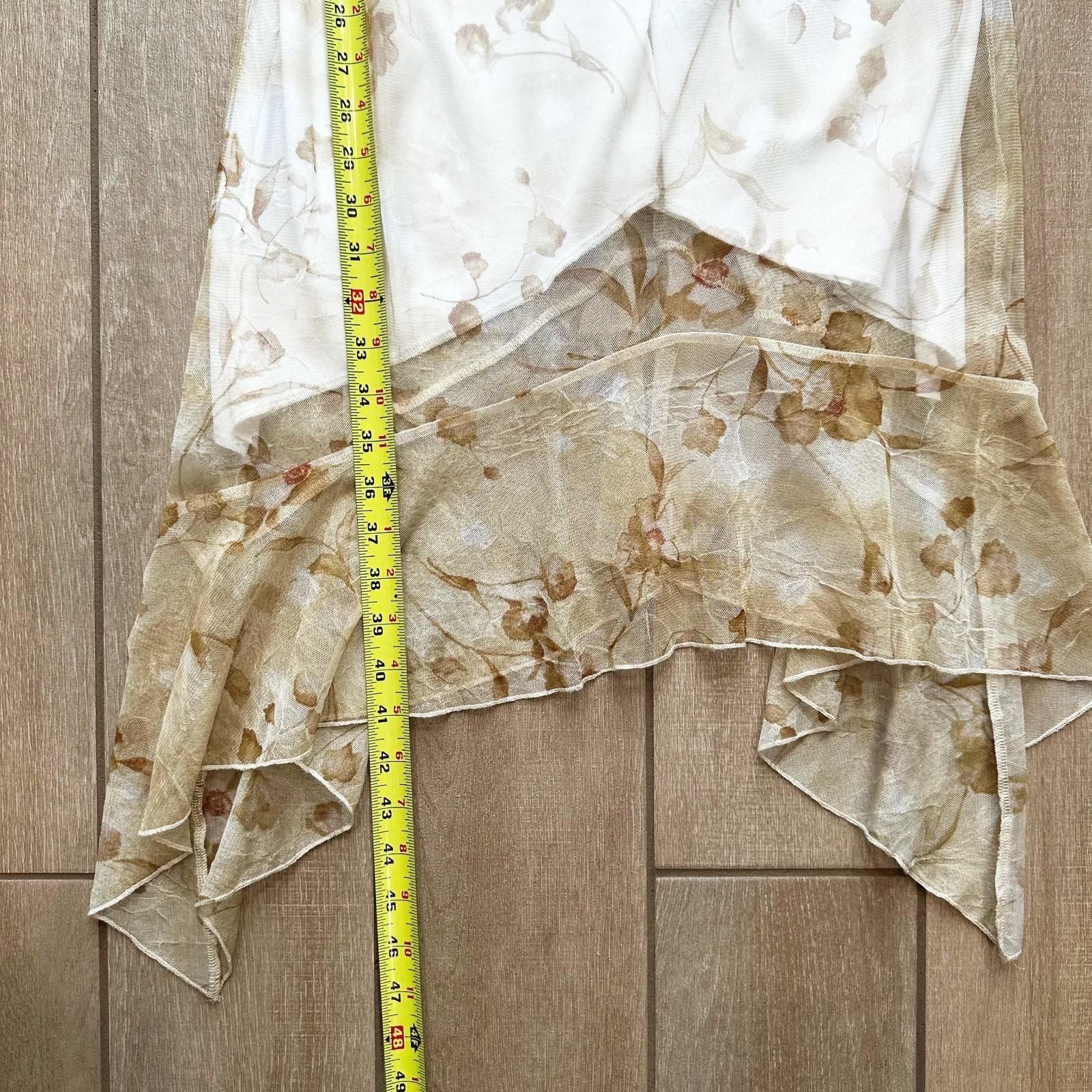 VTG Y2K Charlotte Russe Asymmetrical Floral Midi Slip Dress Medium Fairy Cottage