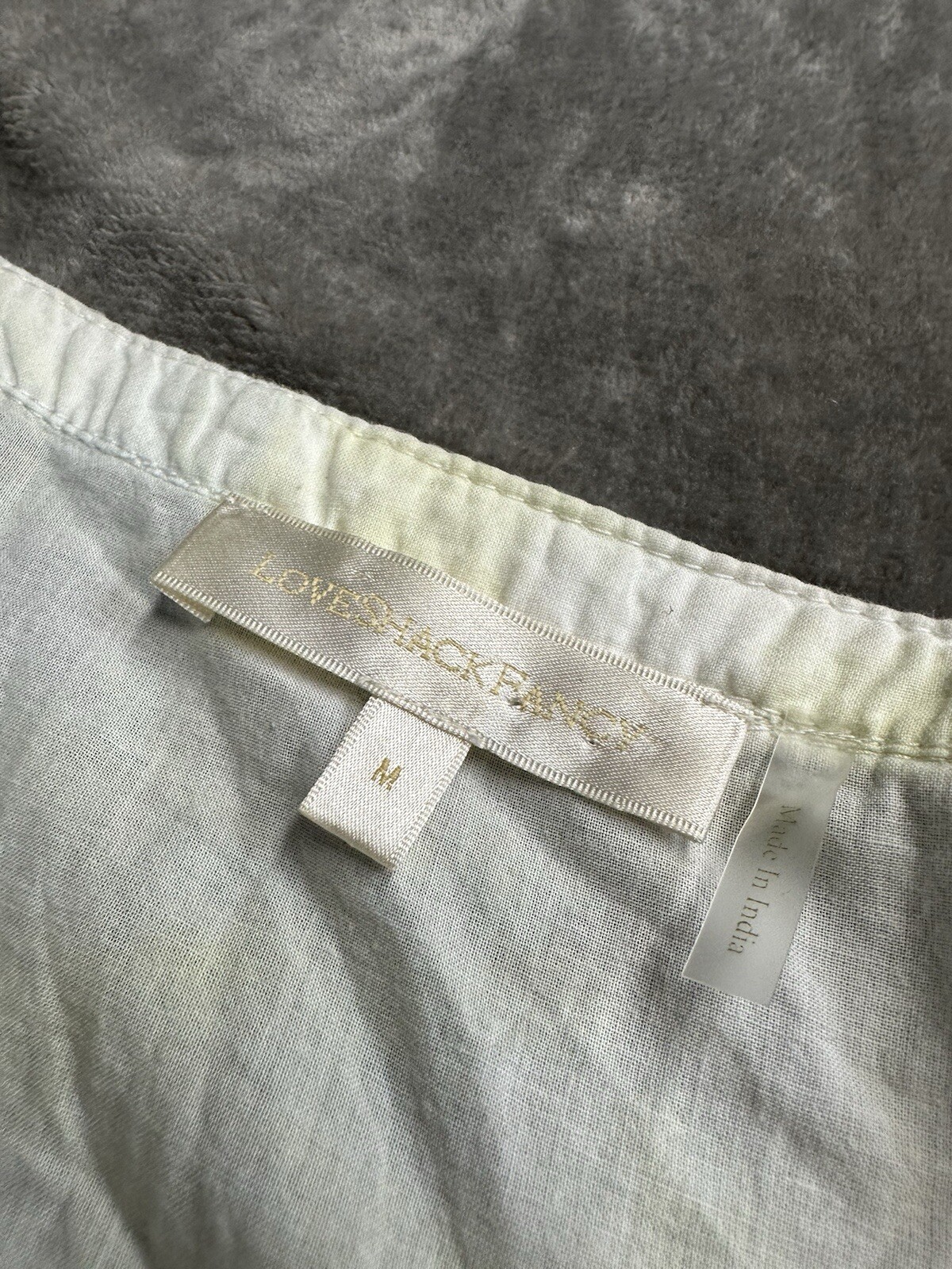 LOVESHACKFANCY Edie Lace Inset Midi Dress Yellow Tie Dye Medium