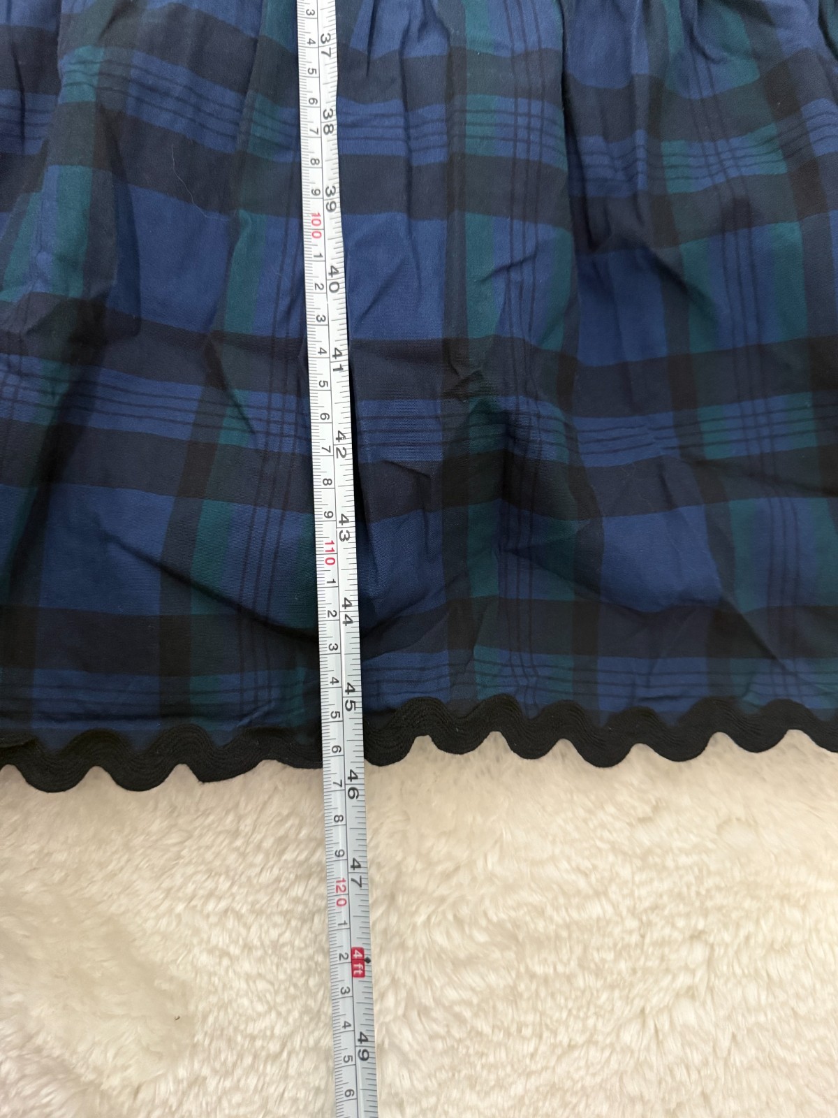 NWT STS Sail to Sable Blackwatch Plaid Cotton Tiered Maxi Dress S