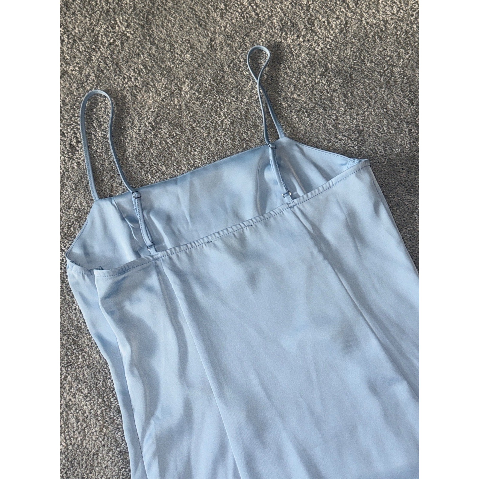FOREVER 21 LIGHT BLUE SQUARE NECK STRETCHY SLEEVELESS WOMEN’S CAMI DRESS Small