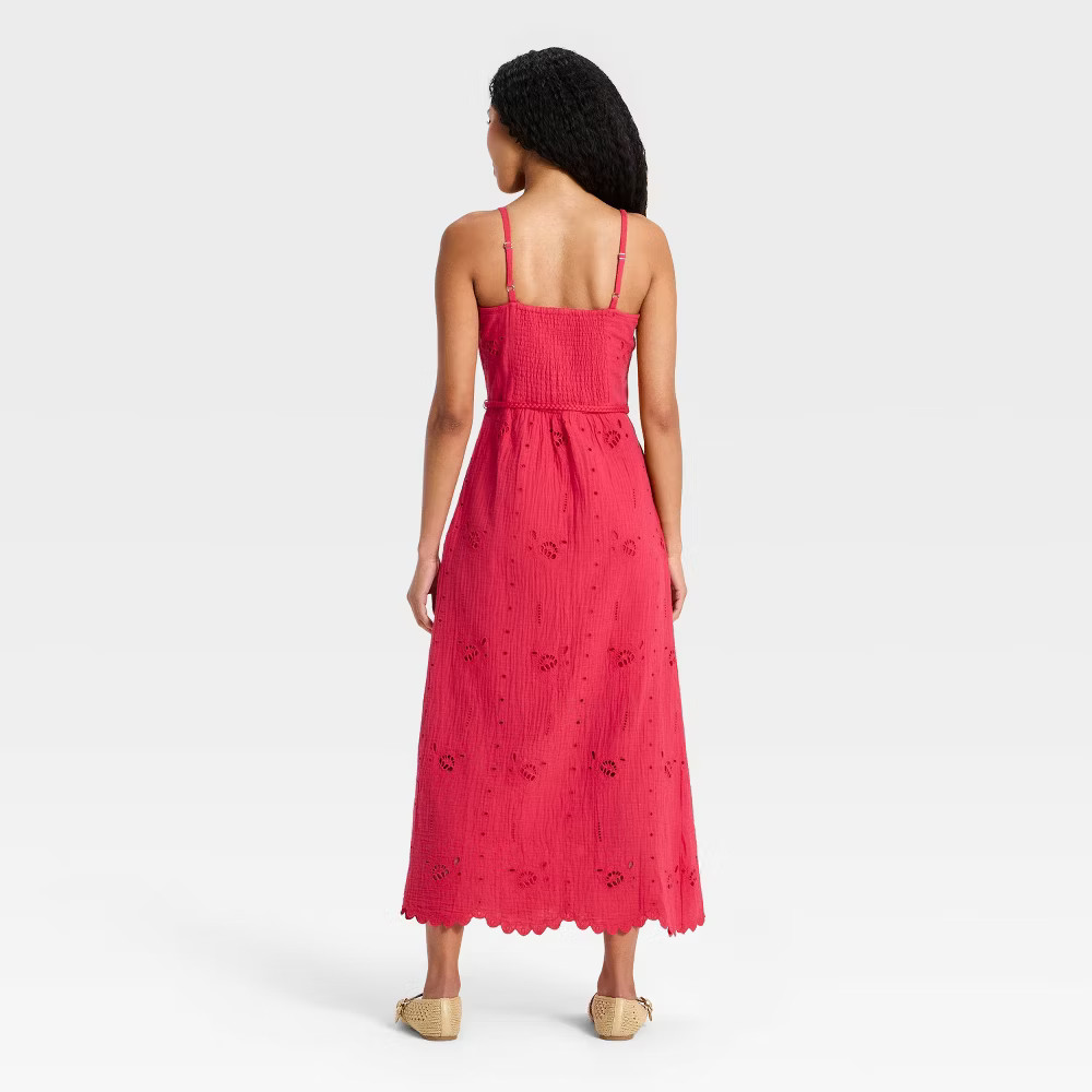 Women Crafted Midi Sundress – Universal Thread Red XL