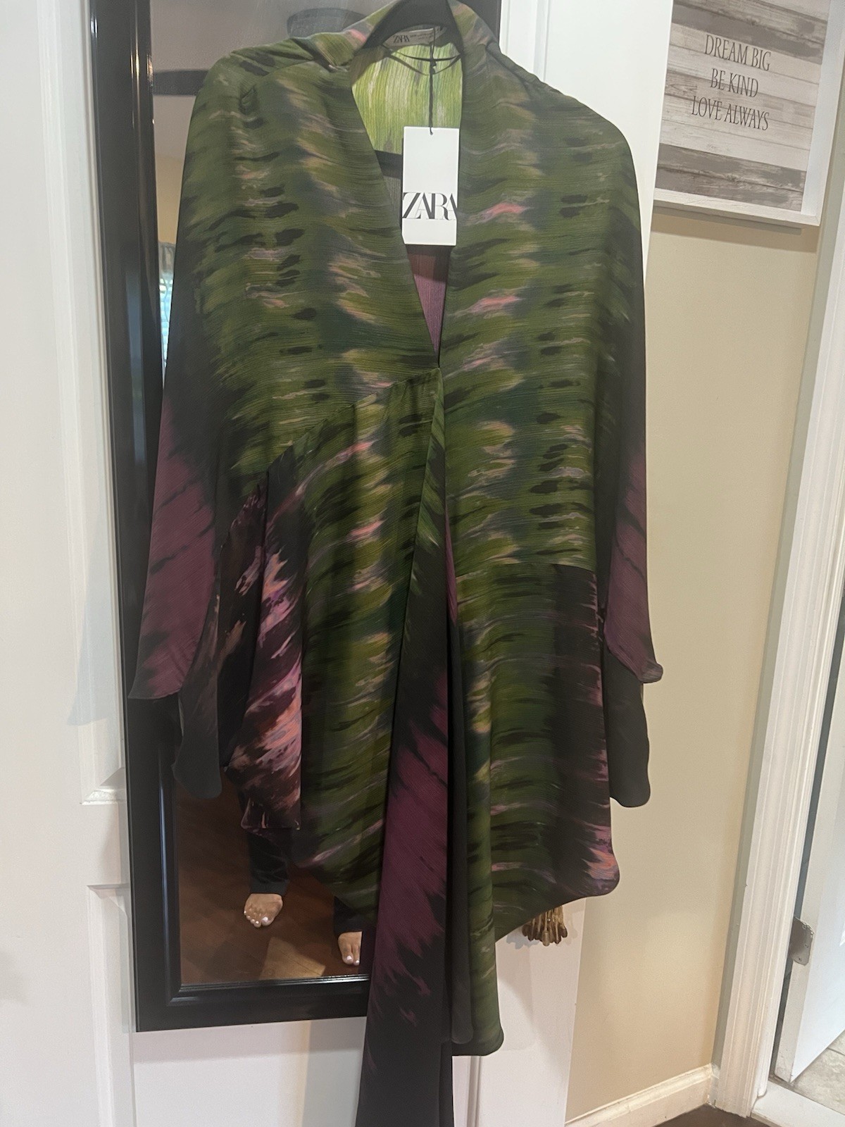 Zara ZW Collection Floral Oversize Kaftan Dress Size M/L NWT