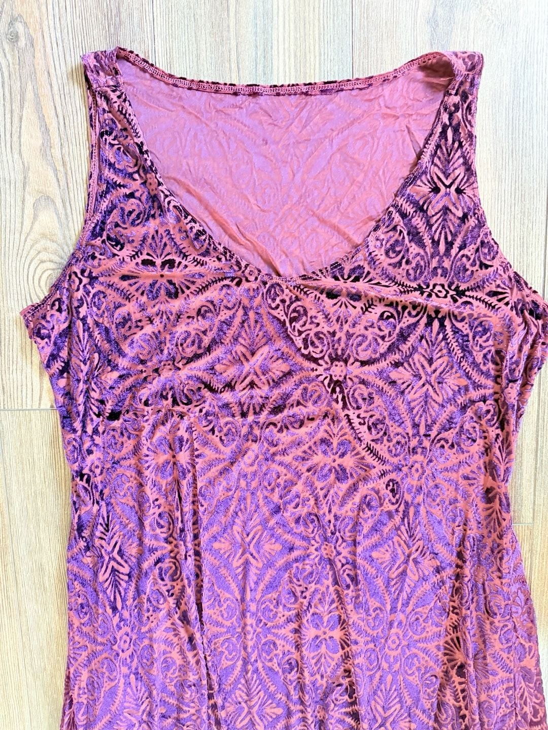Elhoffer Design Burnout Velvet Sleeveless Swing Tank Dress