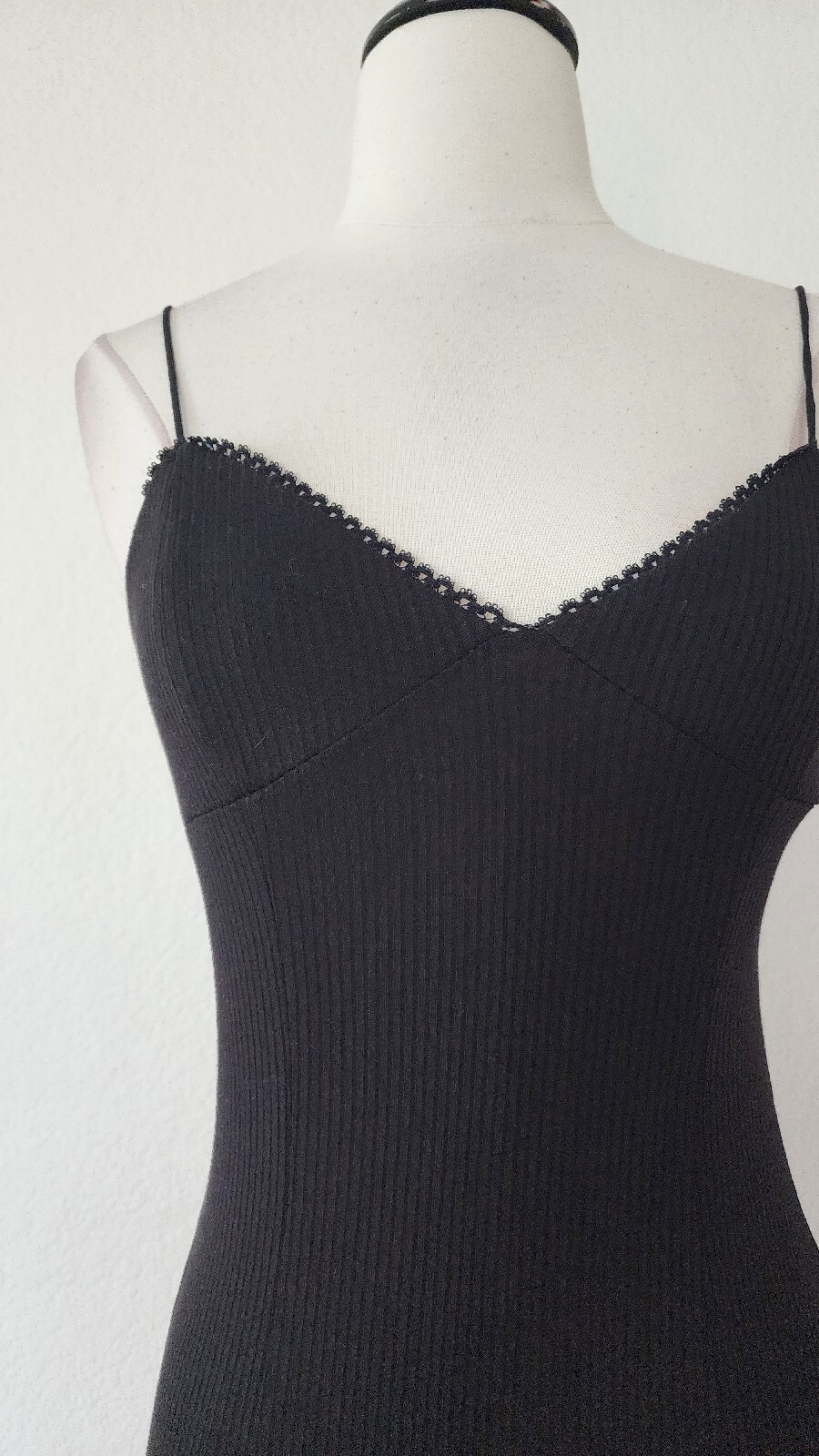 UO New Dress Size Small Black Bodycon Ribbed Crochet Chic Boho