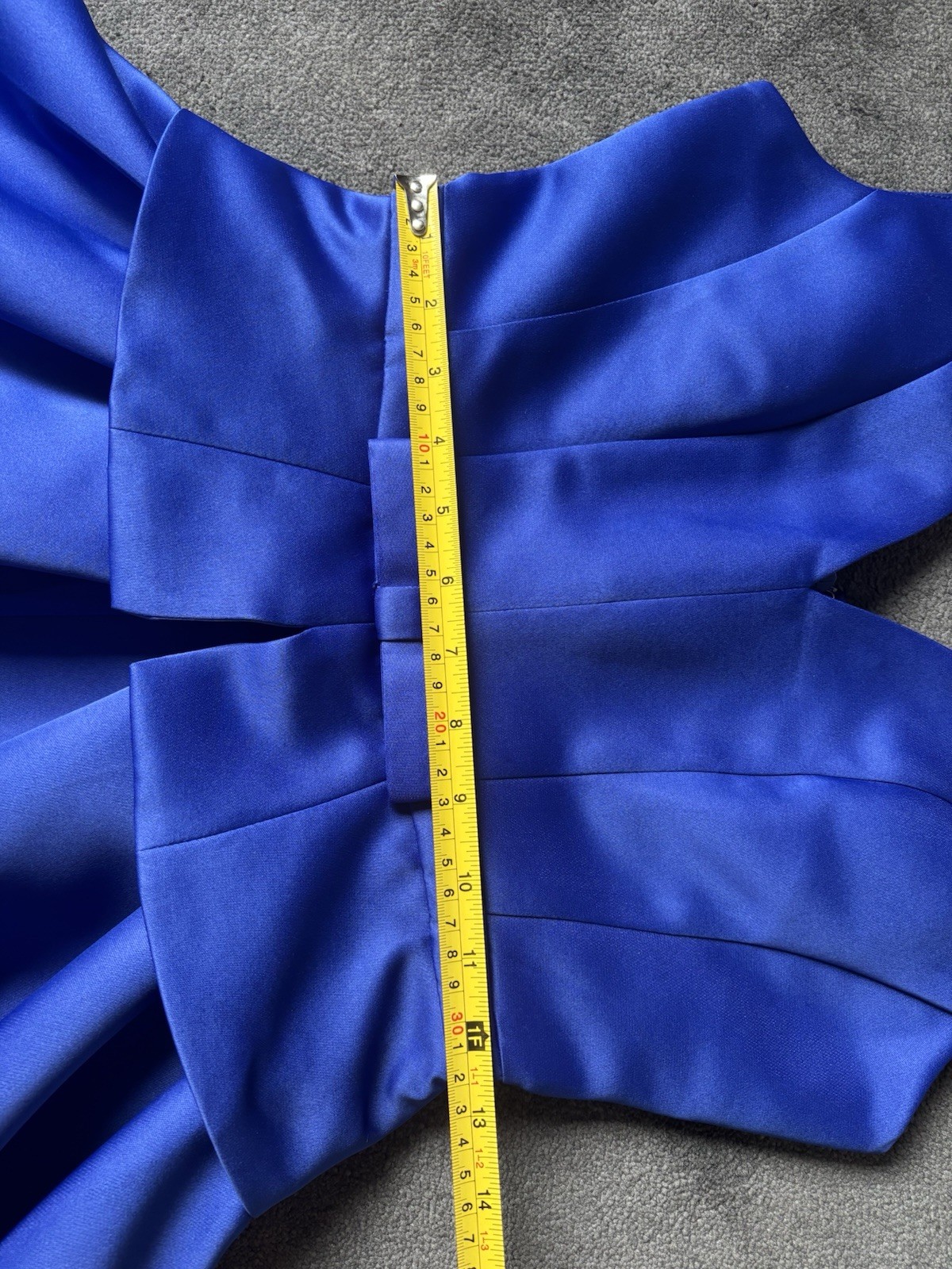Coast Structured Satin Pleated Peplum Midi DressSize 8