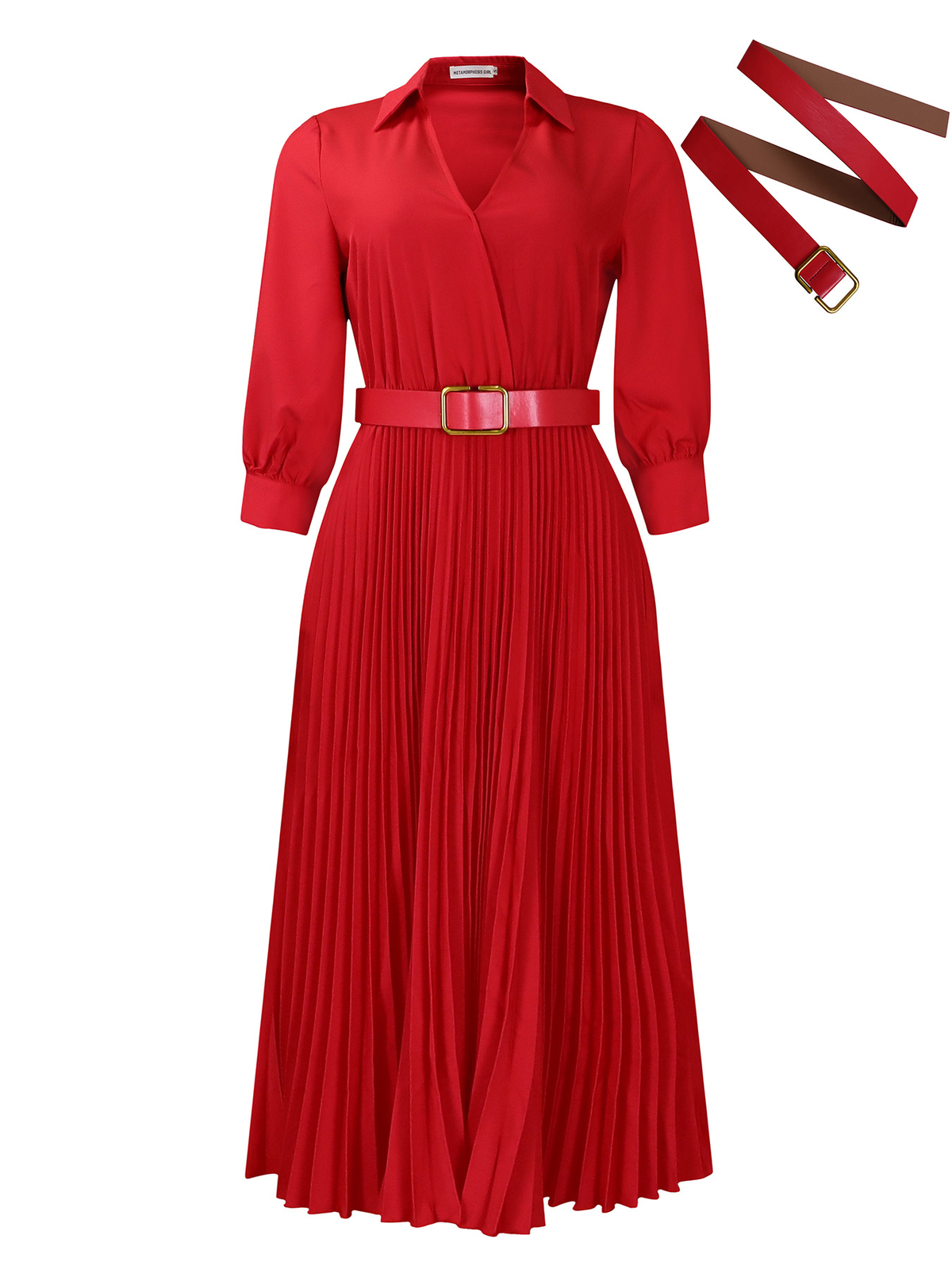 Women’s wedding guest casual semi formal office women’s 3/4 sleeve A-line dress