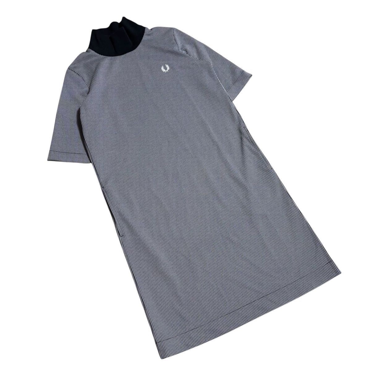 Fred Perry Houndstooth Pattern High Neck Dress S