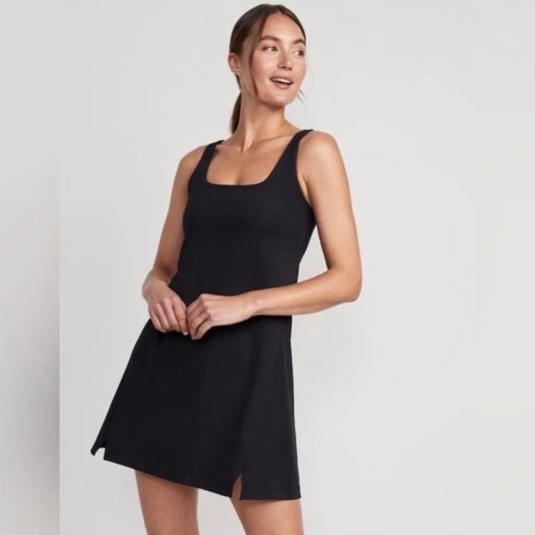 OLD NAVY PowerSoft Sleeveless Shelf Bra Support Dress Size Medium NEW with Tags!