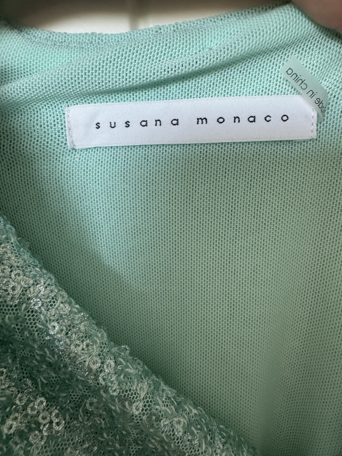 Susana Monaco Sequin Cowl Neck Mini Dress Light Blue S Lined Adjustable Straps
