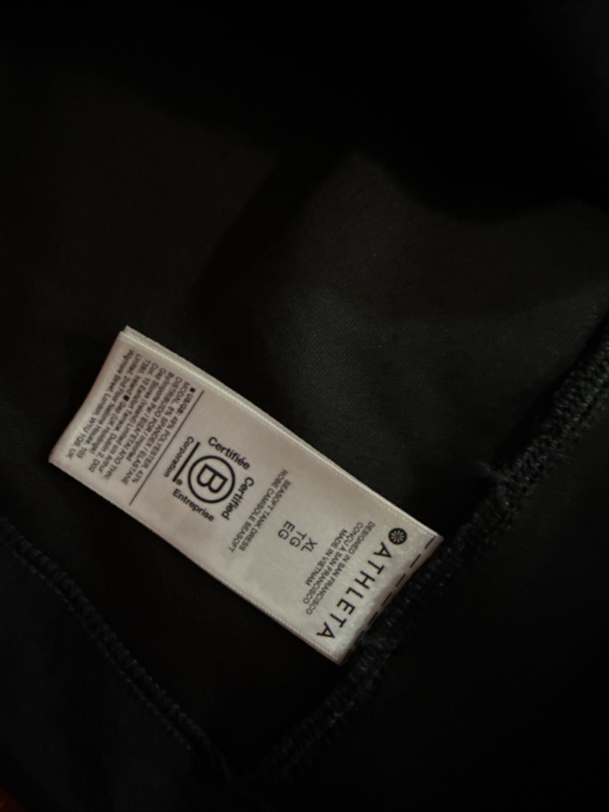 Athleta Women’s Athletic Essentials T-Shirt Tank Dress Black Athleisure XL