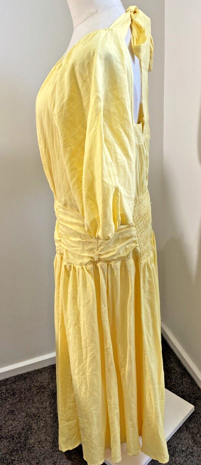 All About May – Maxton Midi Dress – Yellow – Size 14 BNWT (from Gingham & Heels)
