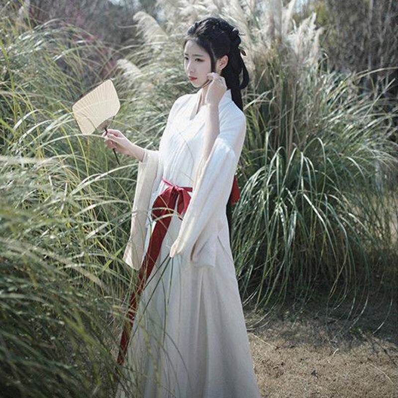 Ming Dynasty Hanfu Solid Color Dress Female Beautiful Dress Unisex Men Women