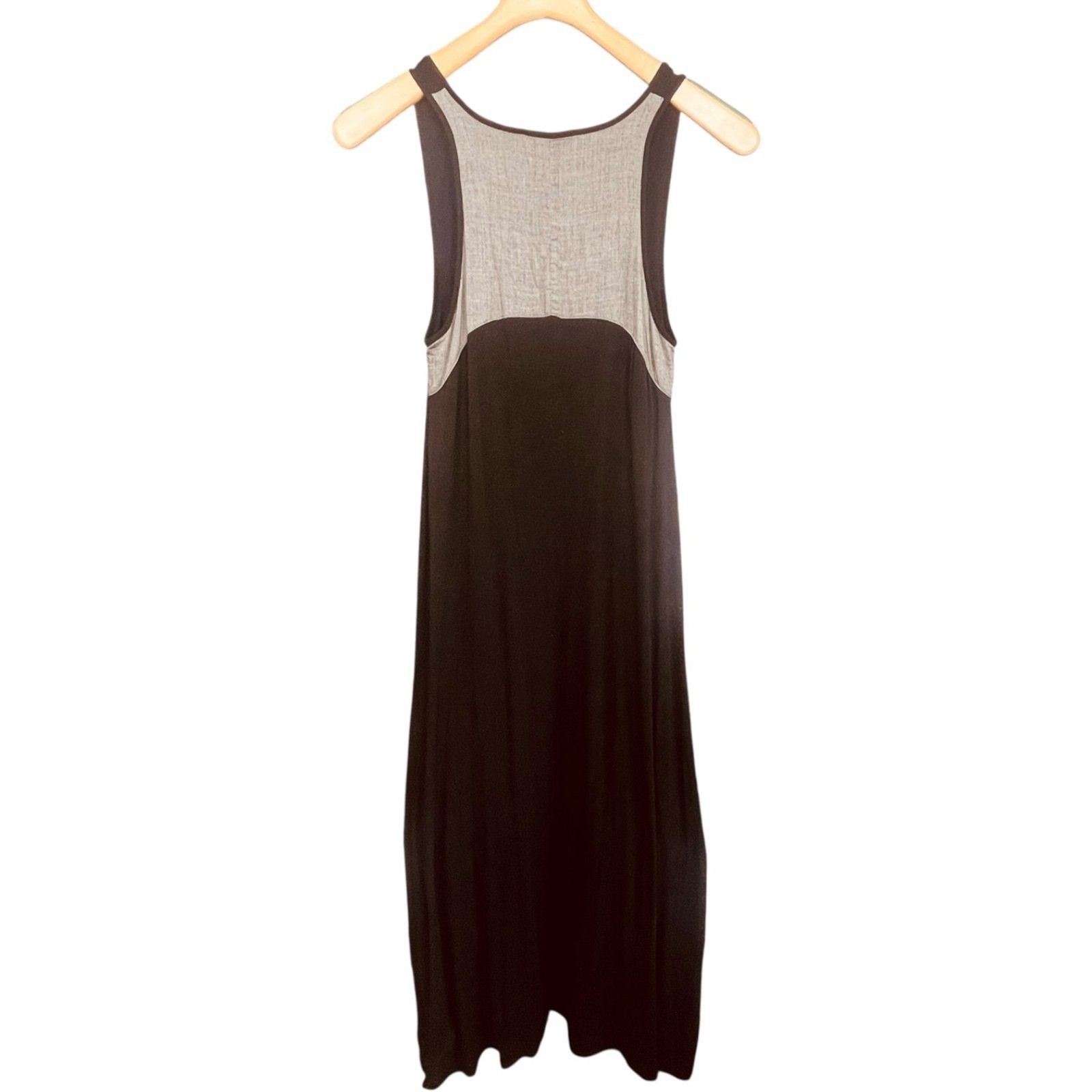 Vince Sleeveless Modal Chambray Back Maxi Tank Dress Size XS EUC