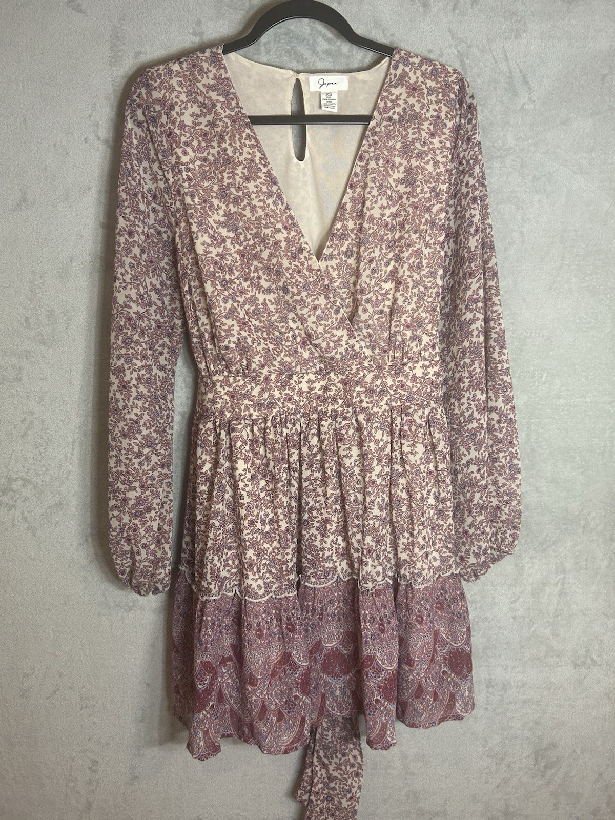 Japna NWT Western Layered Boho Chic Earthy Prairie Ultra-Feminine Mini Dress XS