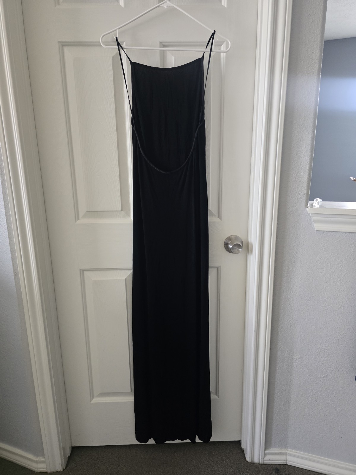 Vintage Daniel & Rebecca Black Open Back Maxi Dress Size 8 Y2K Slip Dress