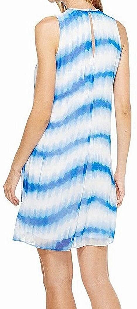 Calvin Klein 173277 Womens Stripe Print Trapeze Dress Regatta Multi Size 6
