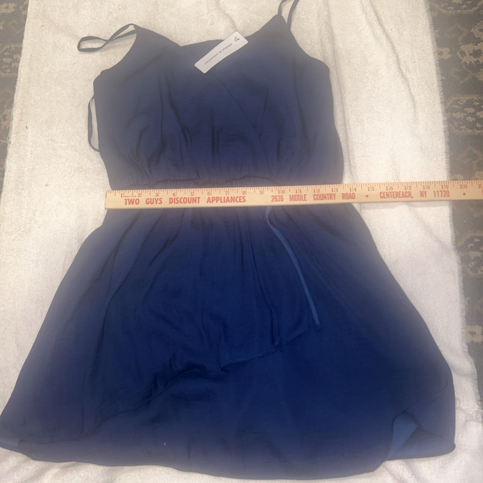 NWT Pookie Sebastian Anthropologie Solid Blue Size Medium Dress