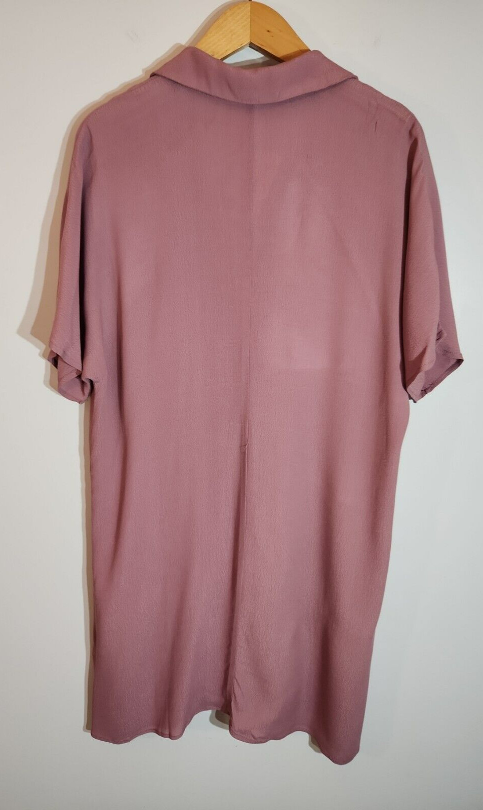 Mod Ref Button Front Short Sleeve Plum Liberty Dress Size L. NWT MSRP $54.