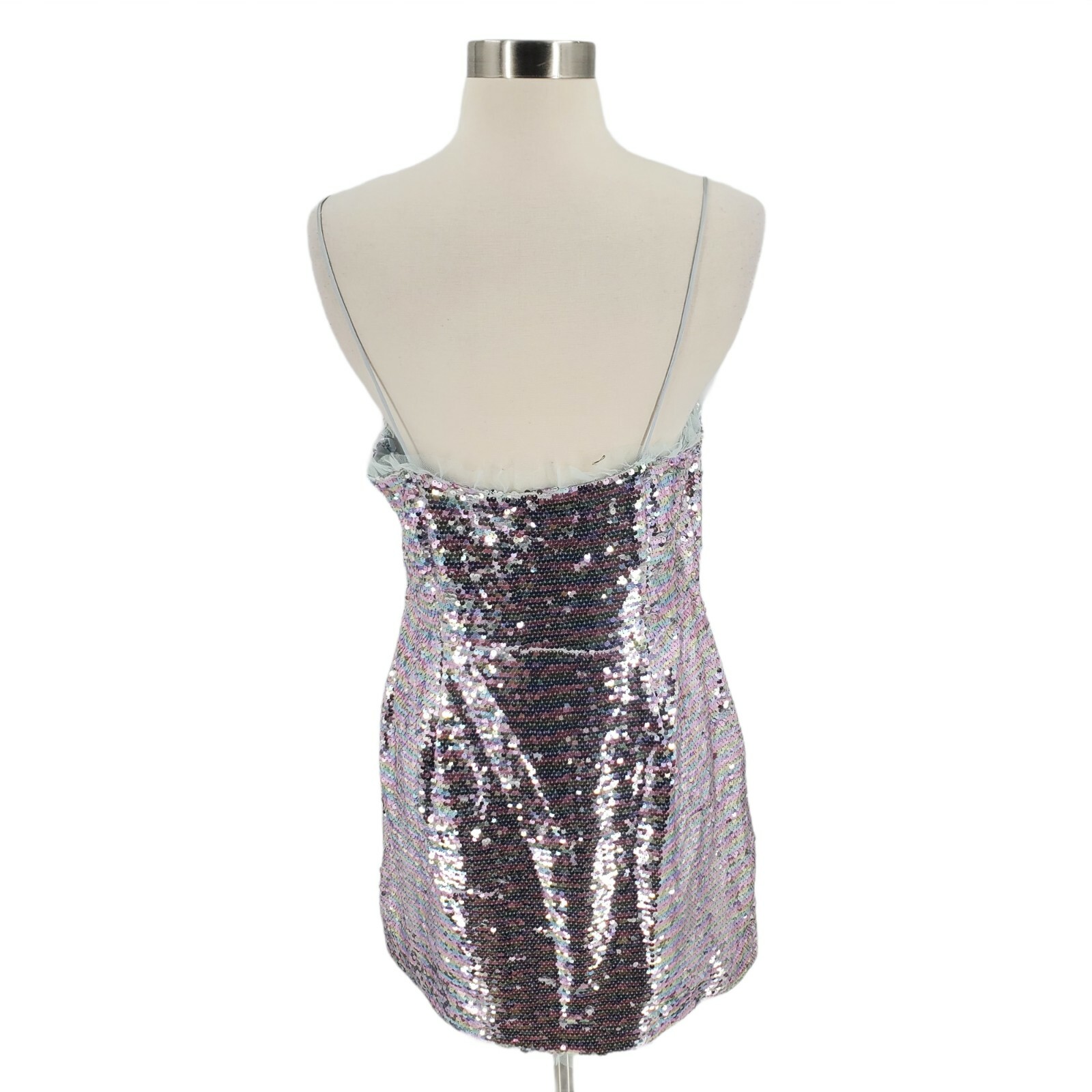 The East Order Cheyney Sequin Thin Strap Mini Dress Size Pastel Large NWOT $160