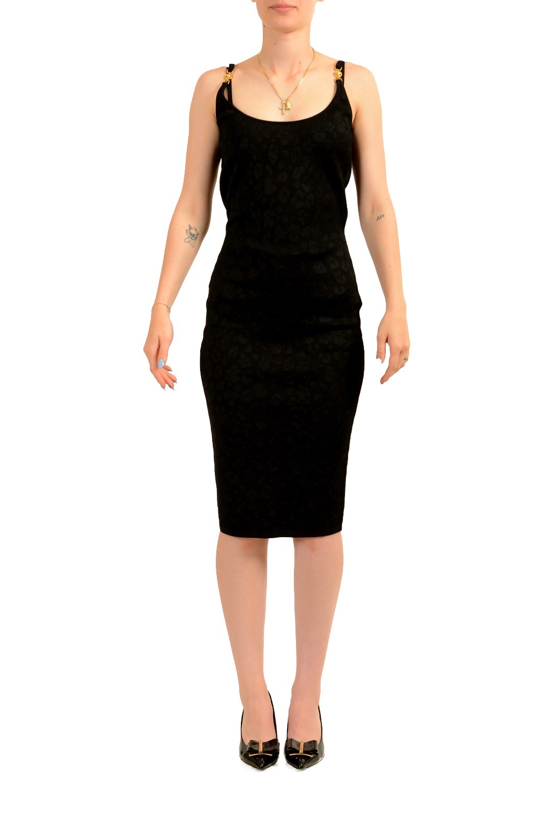 Versace Women’s Black Stretch Bodycon Dress US S IT 40