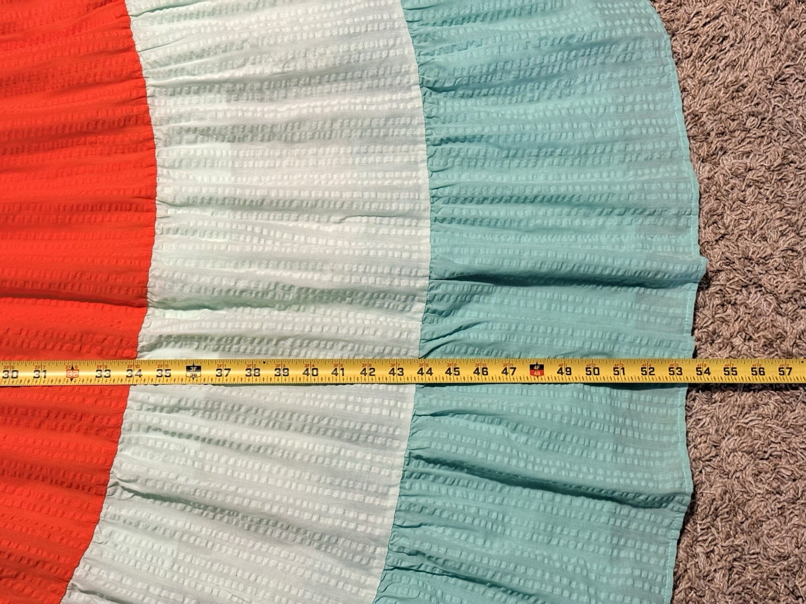 Torrid Womens Color Block Maxi Challis Tiered Dress Plus Size 1XL(14/16)