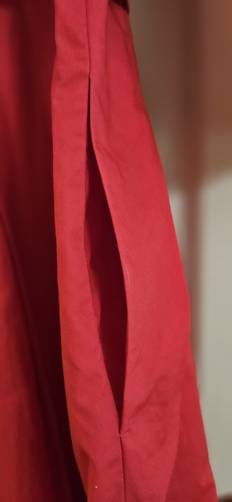 Talbots Belted Button Front Cotton Shirt Dress Ruffle Lined Sz. 6 Raspberry