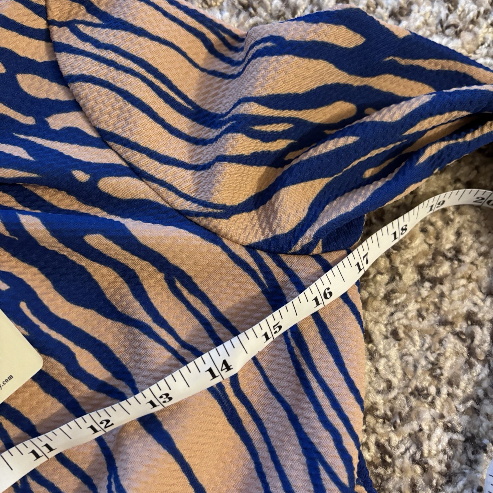 Amelia Women’s Dress Multi Color Pattern Toasted Almond Blue Size Small NEW