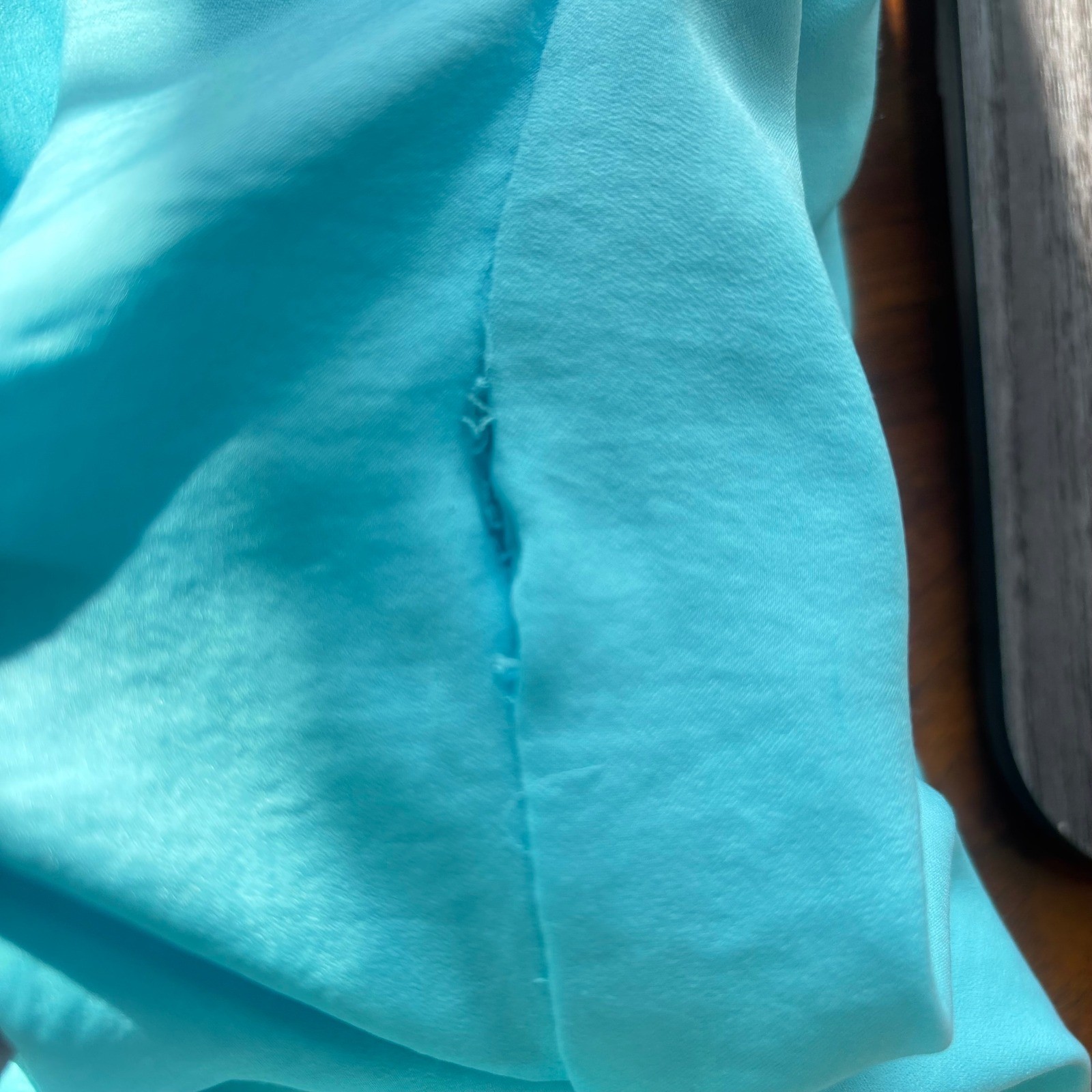 DO+BE Turquoise Blue One Shoulder Draped Ruched Tulip Midi Dress Sz Small NWT