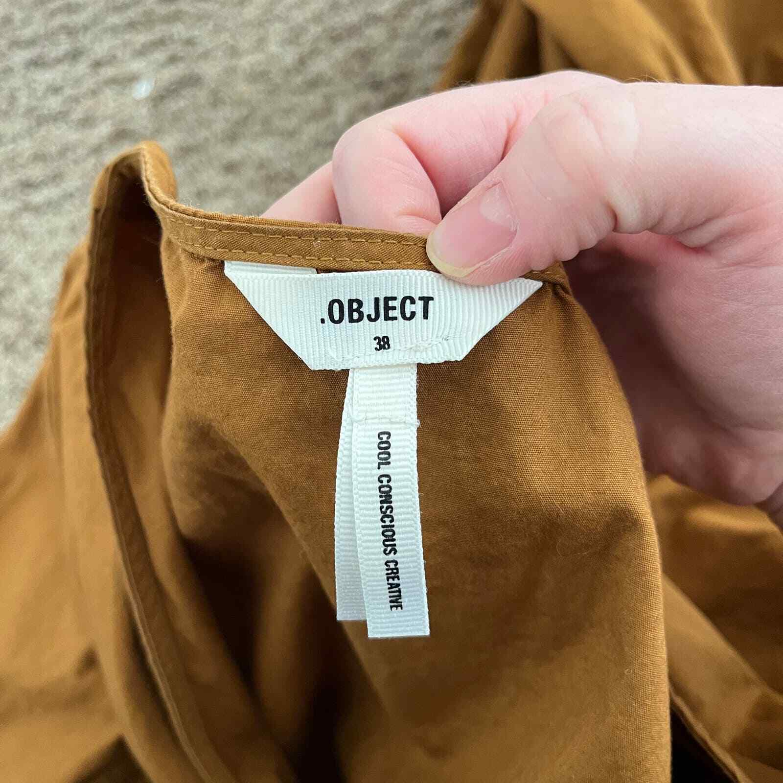 .Object Dress Womens Size 38 US Medium Caramel Brown Mini Tiered 3/4 Sleeve