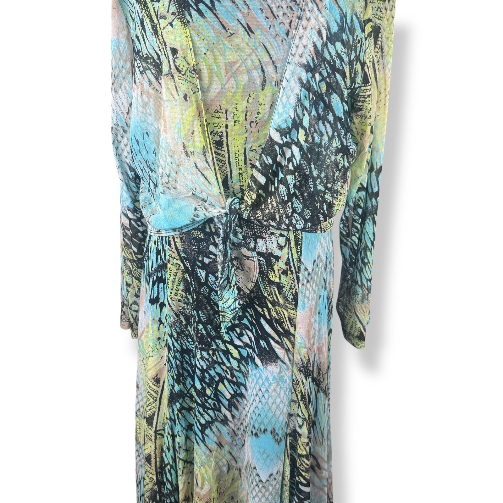 Picadilly Fashions Dress & Matching Jacket Size Large Abstract Artsy Boho Indie
