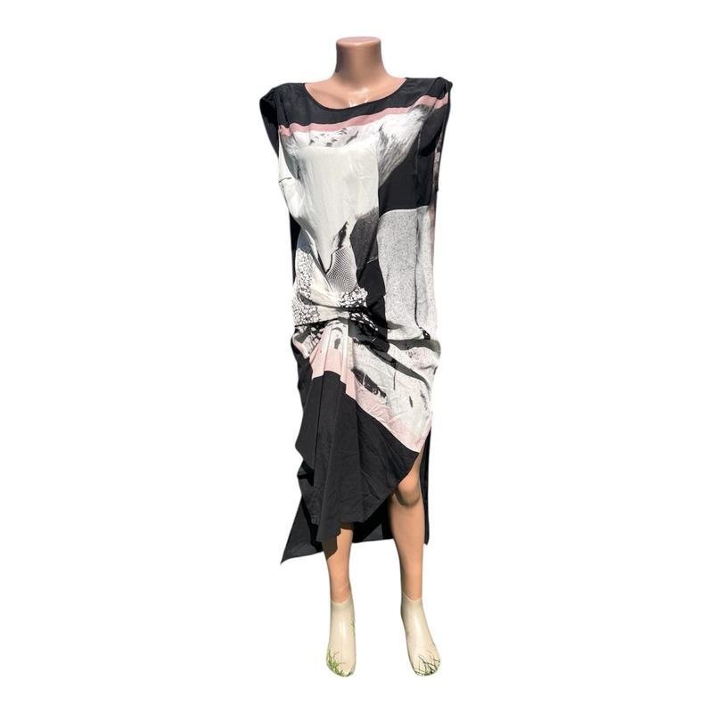 Women AllSaints Dress Black Silk 36 / S / 44 #4X1K