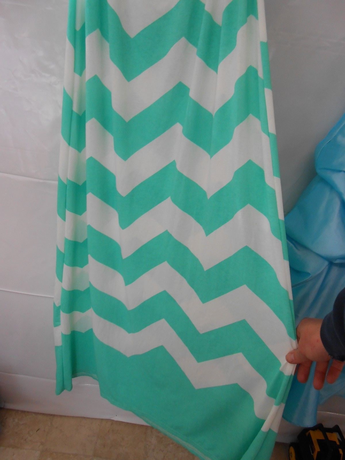 NEW Cute Strapless Green White Cheveron Sun Dress with Belt Small Medium Maxi!