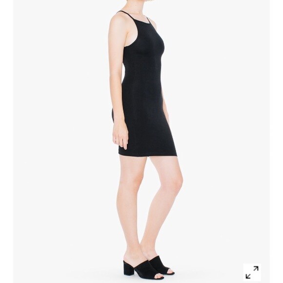 American Apparel Black Mini Tank Dress Small Bodycon Indie Sleaze Vintage Y2K