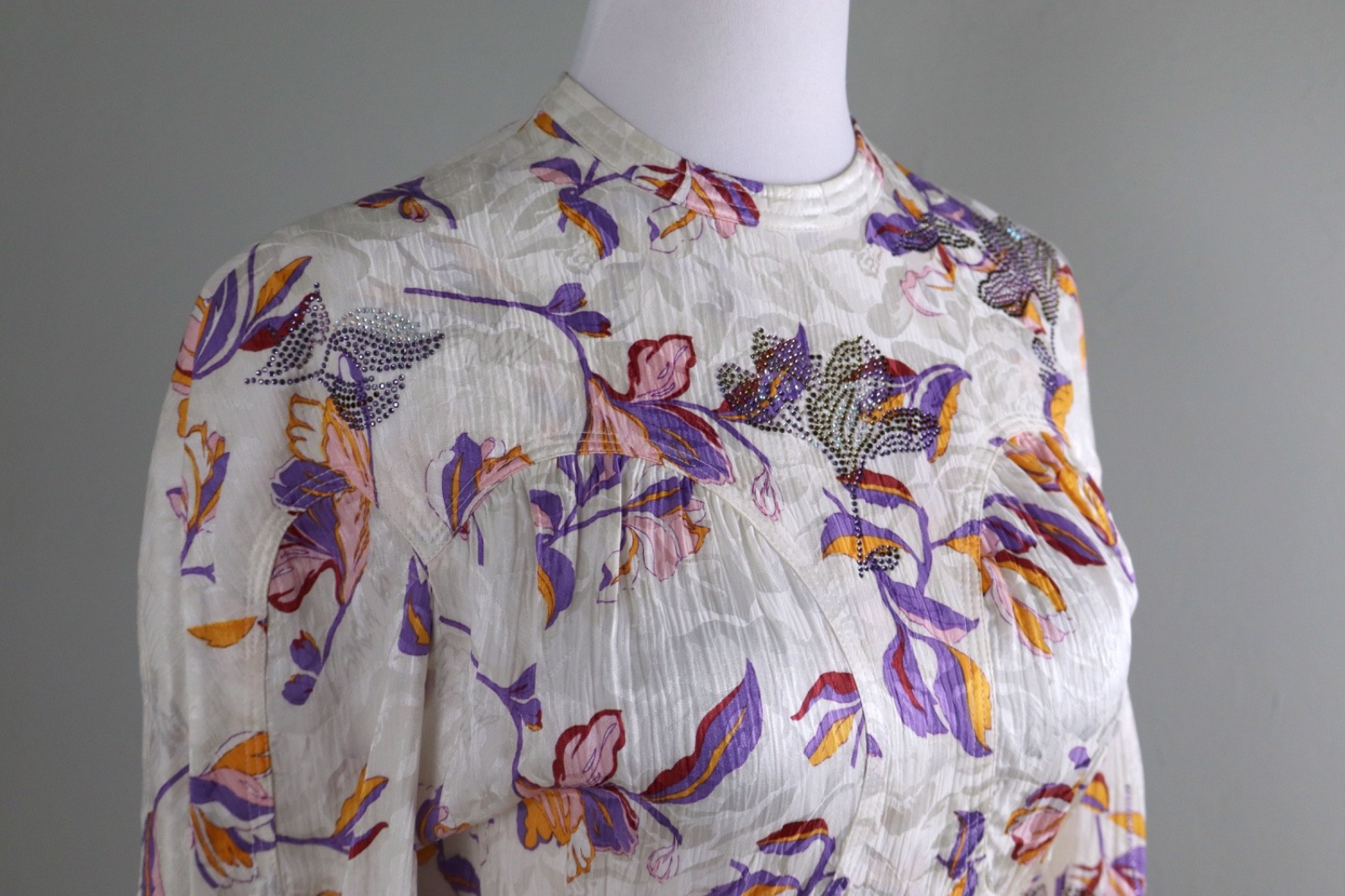 ZADIG & VOLTAIRE Defile Paris NWT $898 Rivage Jacquard Cut Flowers Dress Size XS
