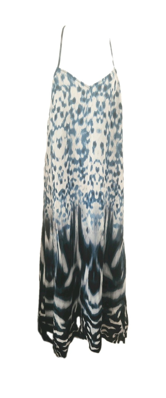 Autograph (Marks & spencer) women’s 100% silk dress. Blue & white Size 14. VGC.