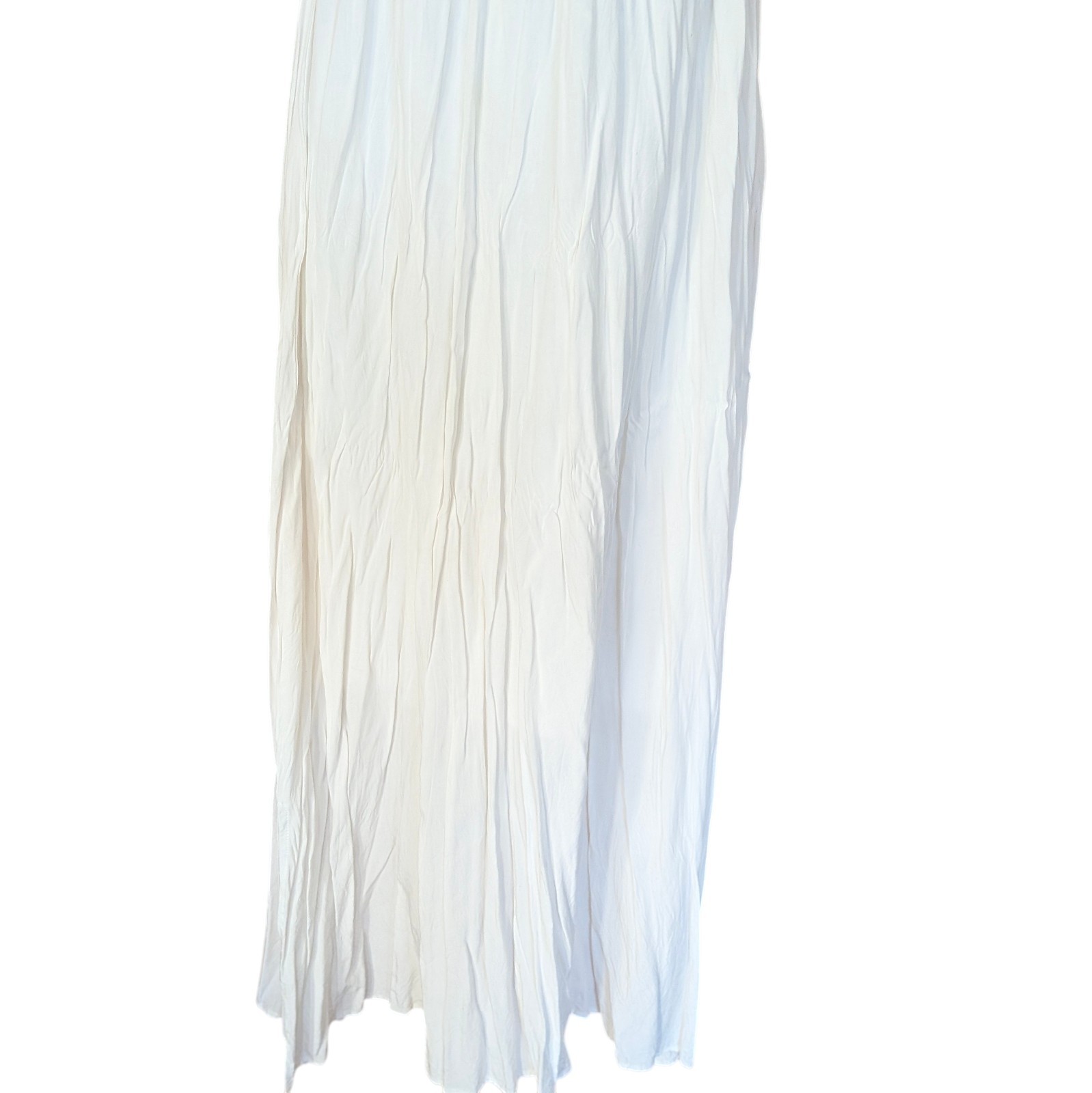 Lilbetter White Maxi Halter Dress Medium Crochet Boho Festival Beach Vacation